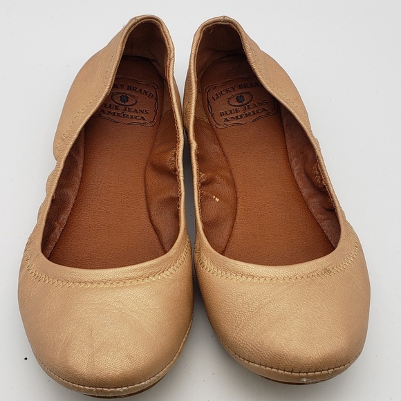 lucky brand gold flats